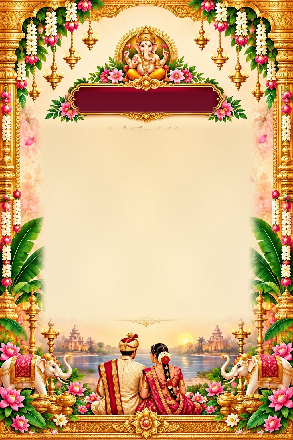Royal Floral Gold ornate card