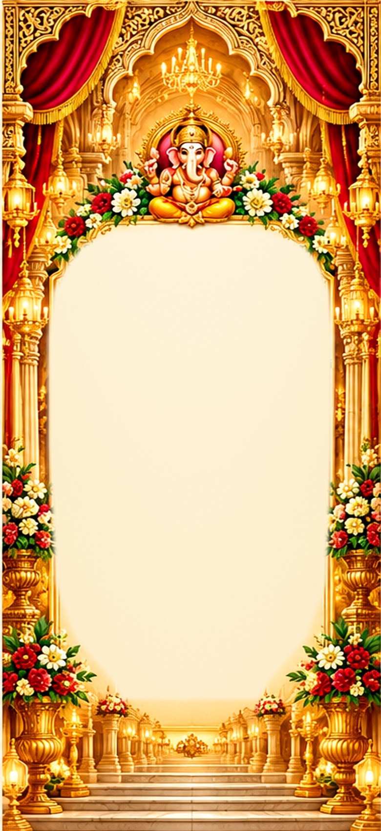 Maharaja Palace gold and ruby card
