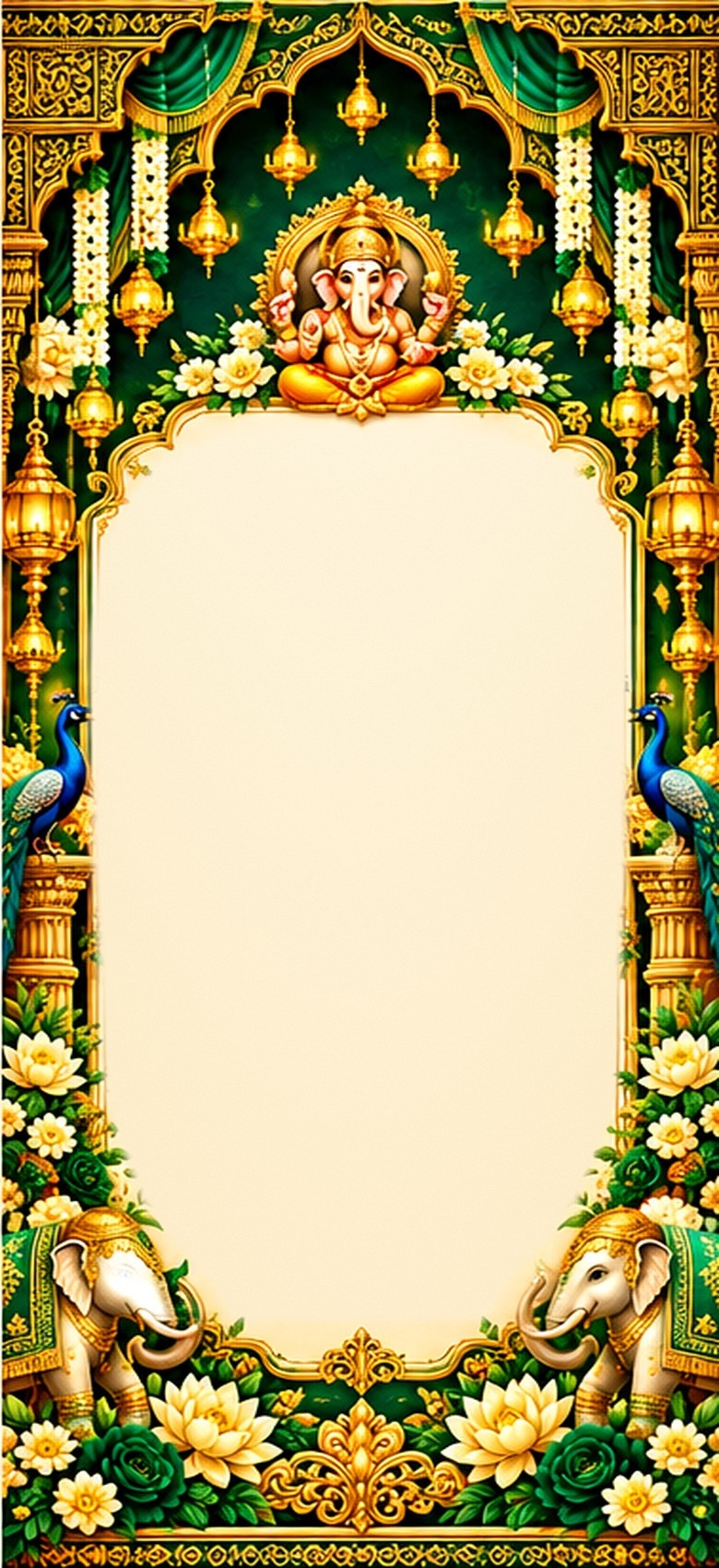 Emerald green royal card